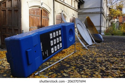 LODZ,POLAND,OCTOBER 2021: Museum Of Cinematography In Lodz - Giant Props From The Film