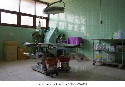 LOEI, THAILAND - MARCH 25, 2019 : Surgical Operation Room Has Been Shut Down In Many Government Rural Hospital In Thailand .  It's The One Of Health System Crisis In Thailand.