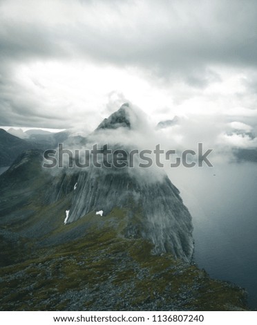 Similar – Image, Stock Photo Geiranger Fjord