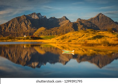 Lofoten Lanscape In Autumn 