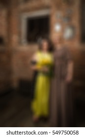 Loft bar theme creative abstract blur background with bokeh effect