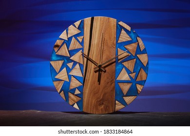 Loft Resin Wood Clock Slab