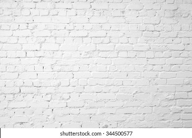 Loft styled white brick wall.