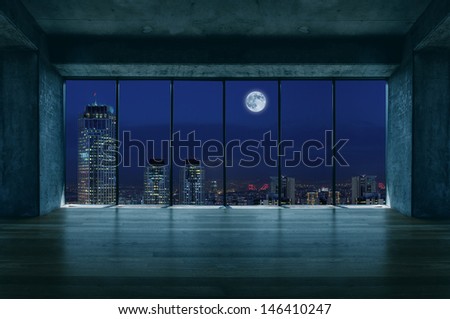 Lofty house with moon view