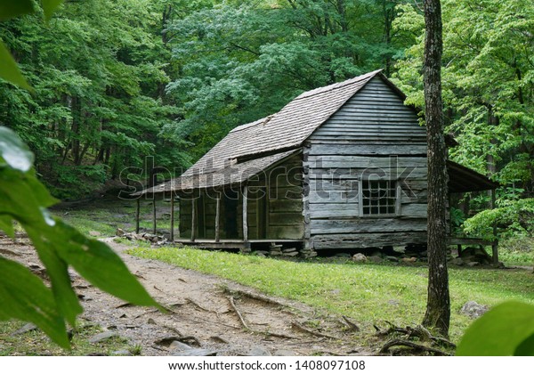 Log Cabin Great Smoky Mountain National Stock Photo Edit Now