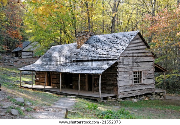 Log Cabin Smoky Mountains Stock Photo Edit Now 21552073