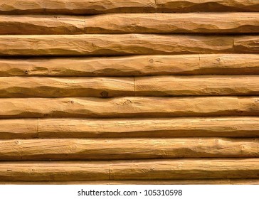 Log Cabin Wall For Arts Background Or Copy Space.