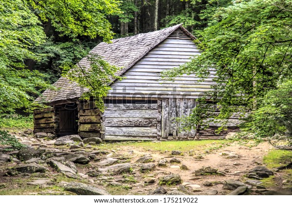 Log Cabin Woods Noah Bud Ogle Royalty Free Stock Image