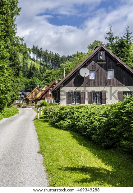 Log Cabins Krkonose Giant Mountains Stock Photo Edit Now 469349288