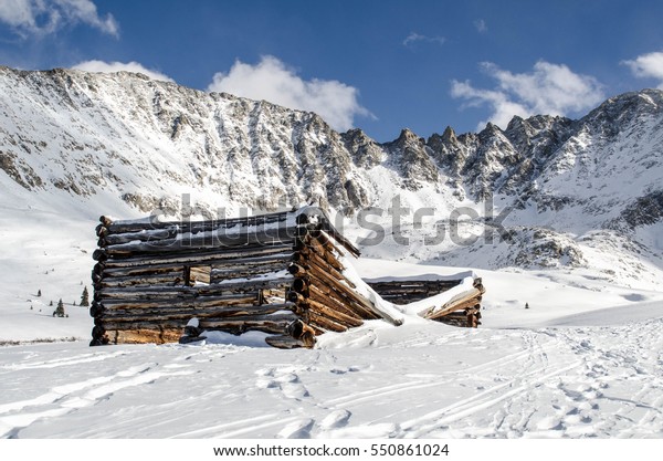 Log Cabins Mayflower Gulch Winter Stock Photo Edit Now 550861024