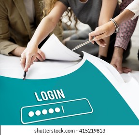 Log In Interface Password Security Concept