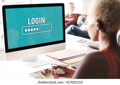 Log In Interface Password Security Concept