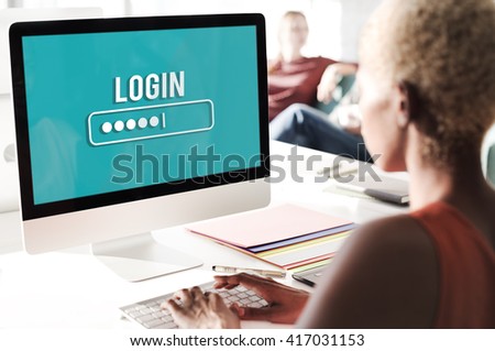 Log In Interface Password Security Concept