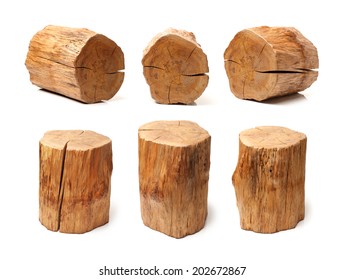 Log Isolated On A White Background 