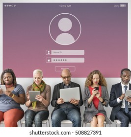 Log In Password Security Concept