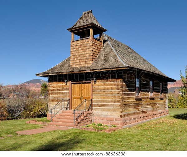 Log School Church Torrey Utah Stock Photo Edit Now 88636336