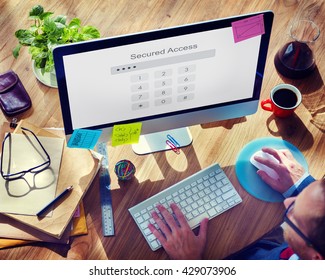 Log in Secured Access Verify Identity Password Concept