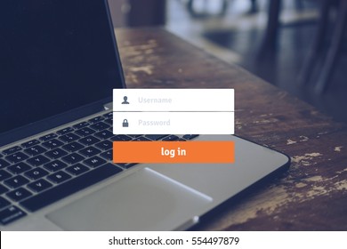 Log in Secured Access Verify Identity Password Concept