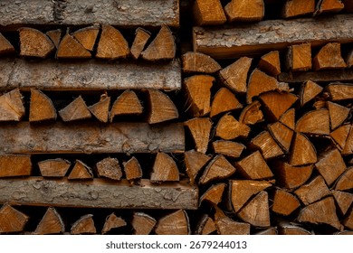 log stack for abstract texture background
