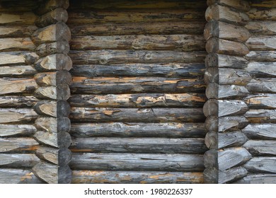 Log Wall, Joining Logs At An Obtuse Angle