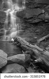 Log And Waterfall, Glen Onoko, Lehigh Gorge State Park, PA