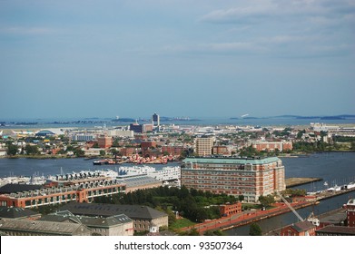 Logan International Airport Aerial View, Boston, USA