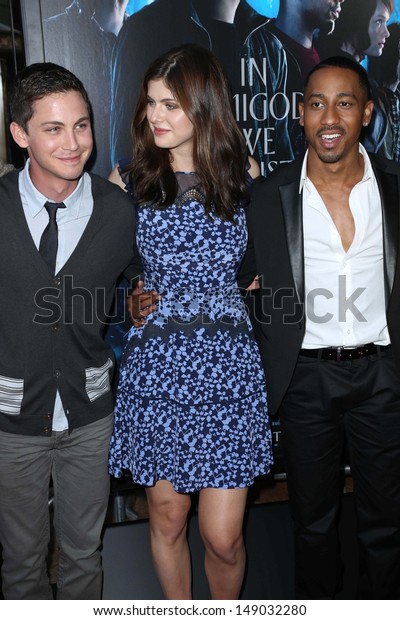 Logan Lerman Alexandra Daddario Brandon T Stock Photo Edit Now 149032280