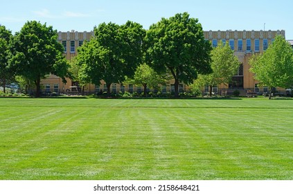 LOGAN, UT –11 JUN 2021- View of the college campus of Utah State University, a public teaching and research university located in Logan, Utah, United States, home of the Aggies.
