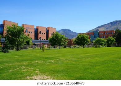 LOGAN, UT –11 JUN 2021- View of the college campus of Utah State University, a public teaching and research university located in Logan, Utah, United States, home of the Aggies.