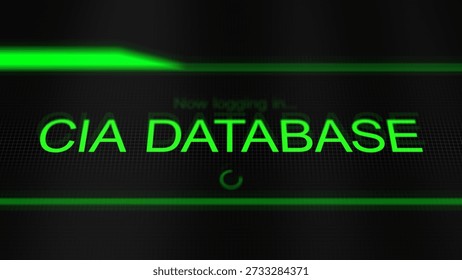 Logging into a CIA Database - Conspiracy Concept