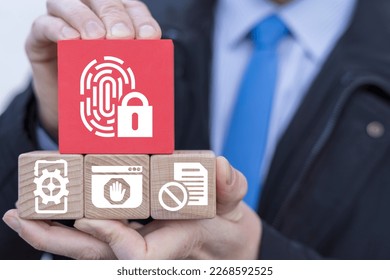 Login access denied and identity failed concept. User does not have permission to file, system refuses password, entry to device, access data. - Shutterstock ID 2268592525