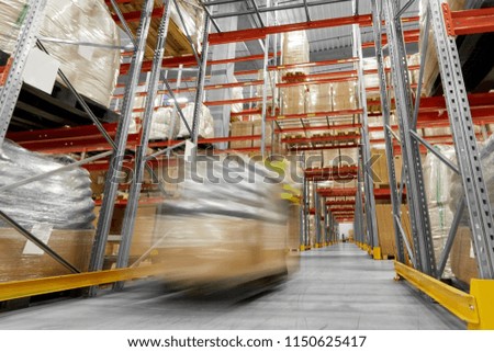 Similar – Image, Stock Photo Motion blurred Logistics