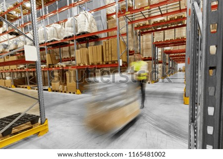 Similar – Image, Stock Photo Motion blurred Logistics