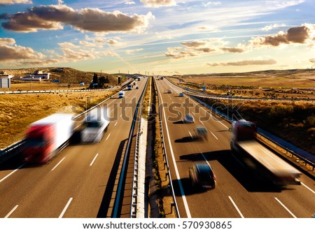 logistic and transport. Highway transport.Road safety.International distribution and delivery of commodity
