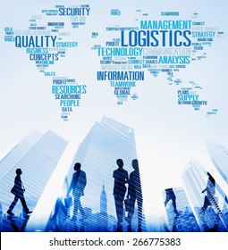 Logistics Management Freight Service Production Concept