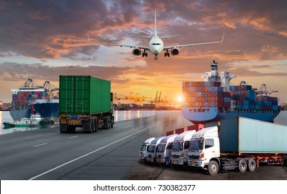 Logistics Import Export Background Transport Industry Stock Photo ...