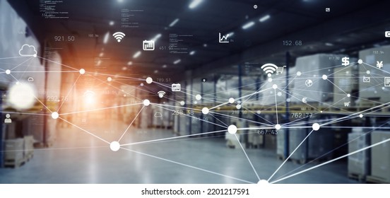 Logistics warehouse and communication network. - Powered by Shutterstock