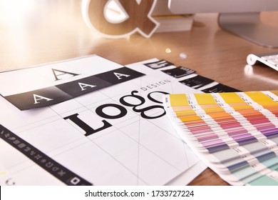 Logo design. Creative concept for website and mobile banner, internet marketing, social media and networking, branding, marketing material, presentation template. - Shutterstock ID 1733727224