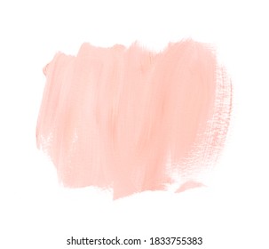 Logo Pink Brush Stroke Paint Abstract Background. Art Watercolor Design. Image.