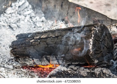 Logs in the fire