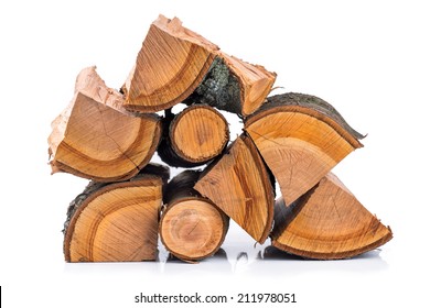 The Logs Of Fire Wood The Logs Of Fire Wood Isolated On White.