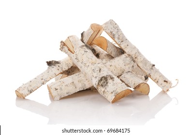 The Logs Of Fire Wood Isolated On White