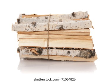 The Logs Of Fire Wood Isolated On White