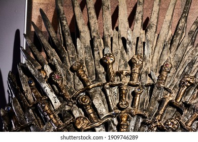 Lokrum, Dubrovnik, Croatia - June 26 2020: Throne From Game Of Thrones