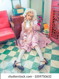 Lolita Girl In An Old Fashion Shop, Japanese Style