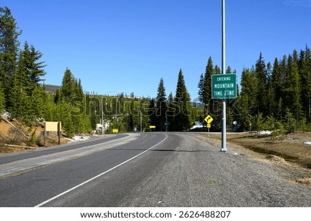 Lolo Pass in Bitterroot Range between Idaho and Montana and Pacific and Mountain time zone