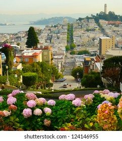 Lombard street on Russian hill, San Francisco