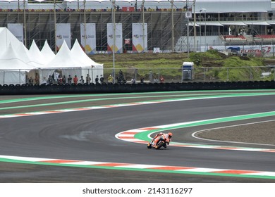 Lombok, Indonesia- March 20, 2022 :  Marc Márquez At Moto GP Pertamina Mandalika Grand Prix At Mandalika Circuit 