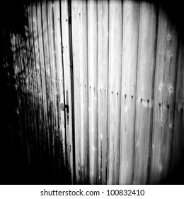 A Lomography Of A Wooden Door