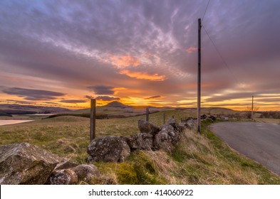 The Lomond Hills At Sunset, Fife, Scotland.